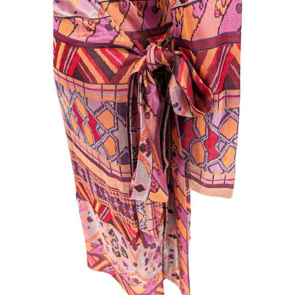 Rare VTG Y2K Diane Von Furstenberg Greo Maximalist Avant Garde Wrap Dress 10 - Picture 6 of 13